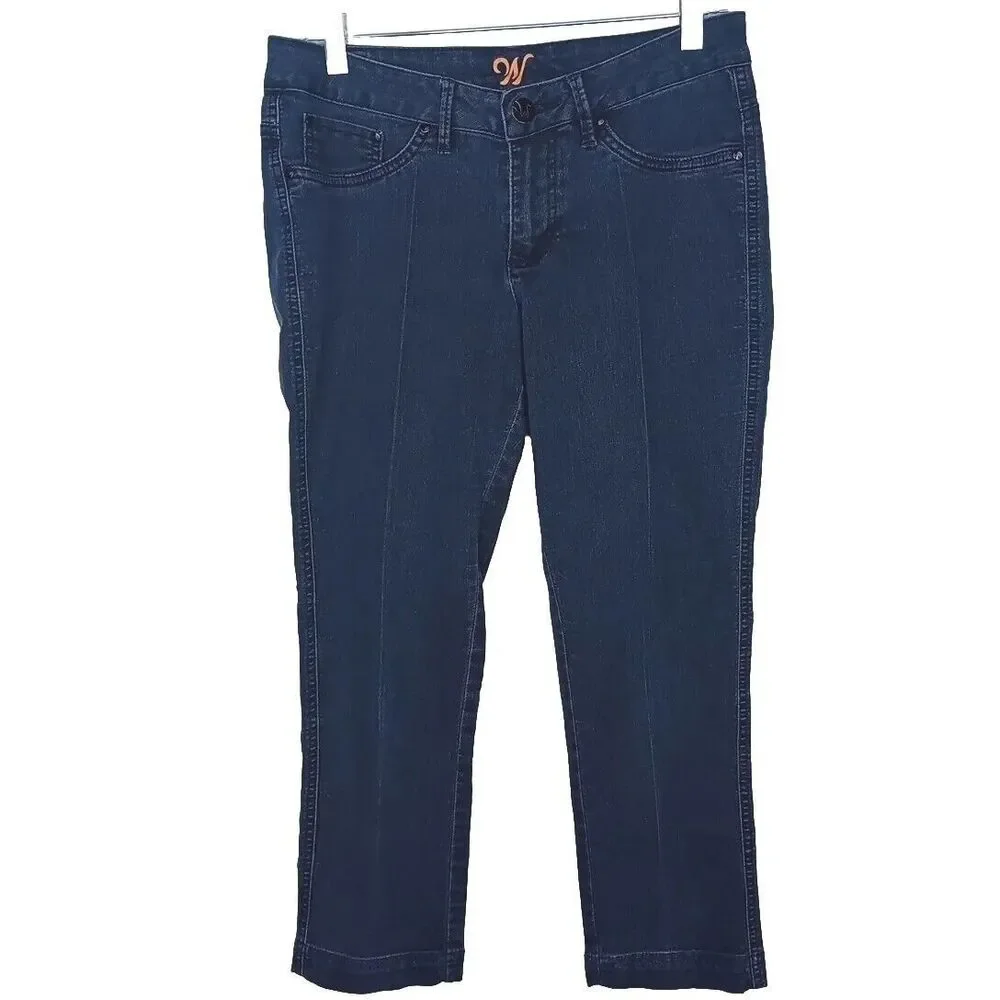 Worn Bootcut Leg Jeans Women's Size 8/29 Blue mid Rise Stretch